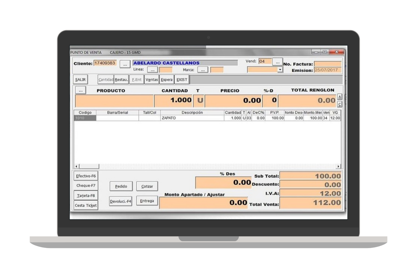 sistema de factura fiscal escritorio